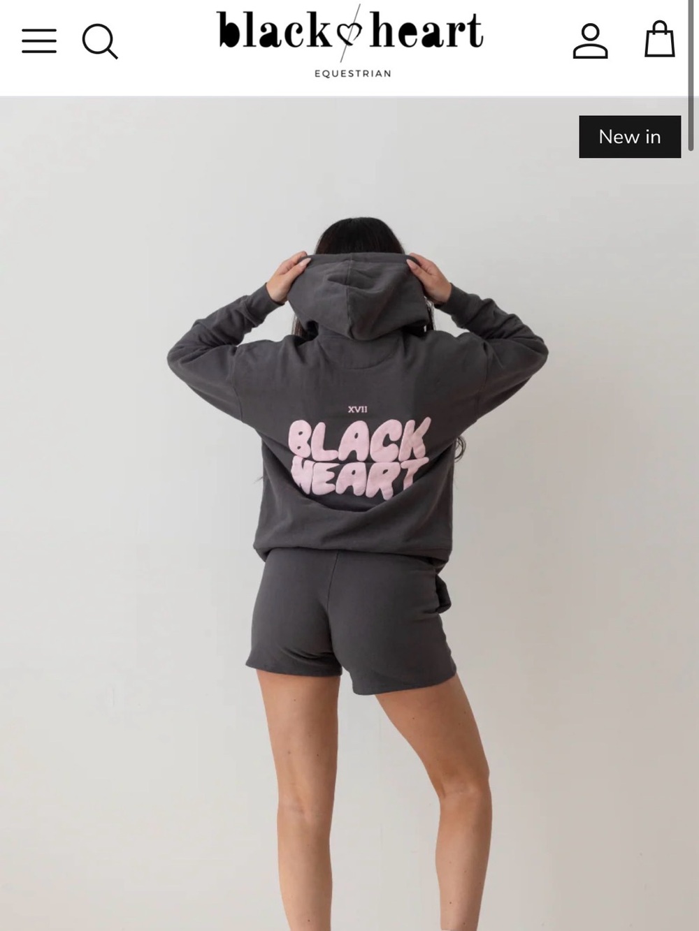 Blackheart Equestrian Bubble Print Hoodie - Smoke